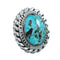 Native American Turquoise Sterling Silver Navajo Ring Size 6 AX128584