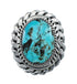 Native American Turquoise Sterling Silver Navajo Ring Size 6 AX128584
