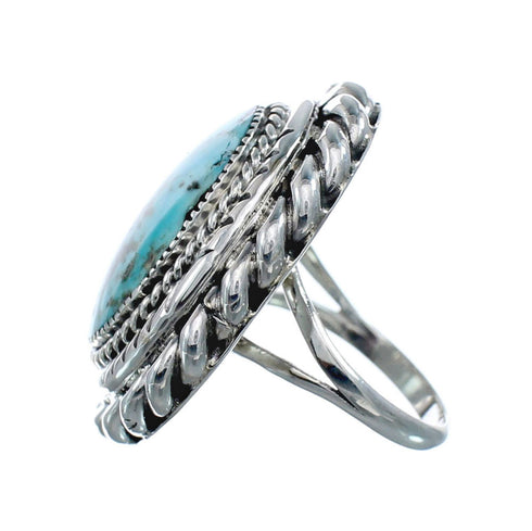 Native American Turquoise Sterling Silver Navajo Ring Size 6 AX128584