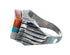 Multicolor American Indian Authentic Sterling Silver Ring Size 9-3/4 AX128681