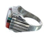 Multicolor American Indian Authentic Sterling Silver Ring Size 8-3/4 AX128683