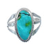 Native American Turquoise Sterling Silver Navajo Ring Size 8-1/4 AX128660