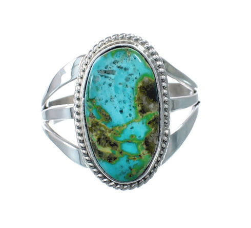 Native American Turquoise Sterling Silver Navajo Ring Size 7-3/4 AX128668