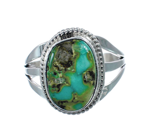 Native American Turquoise Sterling Silver Navajo Ring Size 7-3/4 AX128669