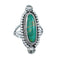 Turquoise Navajo Authentic Sterling Silver Ring Size 7 AX128499