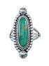 Turquoise Navajo Authentic Sterling Silver Ring Size 7 AX128499