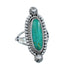 Turquoise Navajo Authentic Sterling Silver Ring Size 7-3/4 AX128506