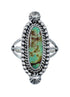 Turquoise Navajo Authentic Sterling Silver Ring Size 8-3/4 AX128507