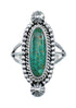 Turquoise Navajo Authentic Sterling Silver Ring Size 8-3/4 AX128511