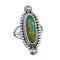 Turquoise Navajo Authentic Sterling Silver Ring Size 6-3/4 AX128512