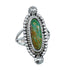 Turquoise Navajo Authentic Sterling Silver Ring Size 6-3/4 AX128512