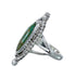 Turquoise Navajo Authentic Sterling Silver Ring Size 6-3/4 AX128512