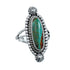 Turquoise Navajo Authentic Sterling Silver Ring Size 7-3/4 AX128513