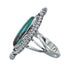 Turquoise Navajo Authentic Sterling Silver Ring Size 7-3/4 AX128513