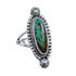 Turquoise Navajo Authentic Sterling Silver Ring Size 6 AX128516