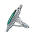 Turquoise Navajo Authentic Sterling Silver Ring Size 7 AX128517