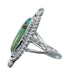Turquoise Navajo Authentic Sterling Silver Ring Size 7-3/4 AX128519