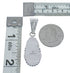 Native American Navajo Onyx Sterling Silver Pendant AX128855