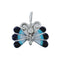 Sterling Silver Multicolor Inlay Zuni Butterfly Pendant AX128796