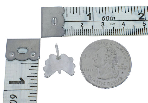 Sterling Silver Multicolor Inlay Zuni Butterfly Pendant AX128796