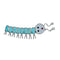 American Indian Zuni Multicolor Genuine Sterling Silver Caterpillar Pin AX128739
