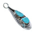 Sterling Silver Turquoise Zuni Snake Effie Calavaza Pendant AX128756