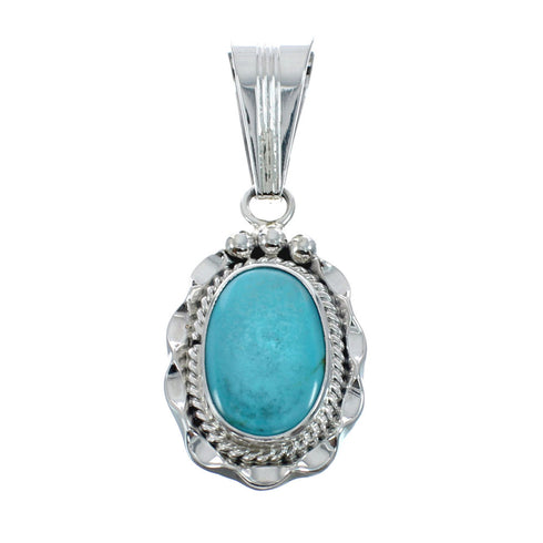 Sterling Silver Turquoise Navajo Pendant AX128749