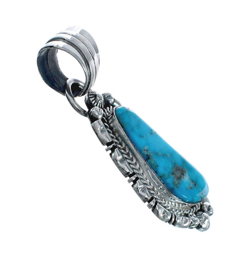 Turquoise Authentic Sterling Silver Navajo Pendant AX128770