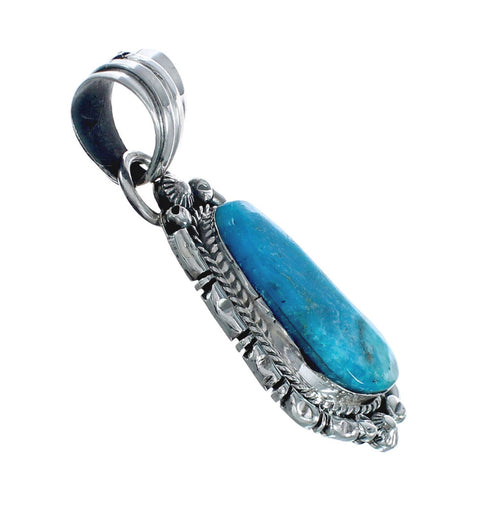 Turquoise Authentic Sterling Silver Navajo Pendant AX128774