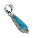 Turquoise Authentic Sterling Silver Navajo Pendant AX128778