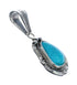 Turquoise Authentic Sterling Silver Navajo Pendant AX128900