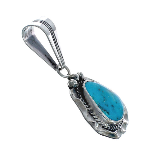 Turquoise Authentic Sterling Silver Navajo Pendant AX128901