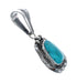 Turquoise Authentic Sterling Silver Navajo Pendant AX128904