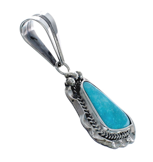 Turquoise Authentic Sterling Silver Navajo Pendant AX128906