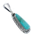 Genuine Sterling Silver Turquoise Navajo Pendant AX128844