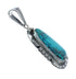 Native American Turquoise Tear Drop Genuine Sterling Silver Pendant AX128887