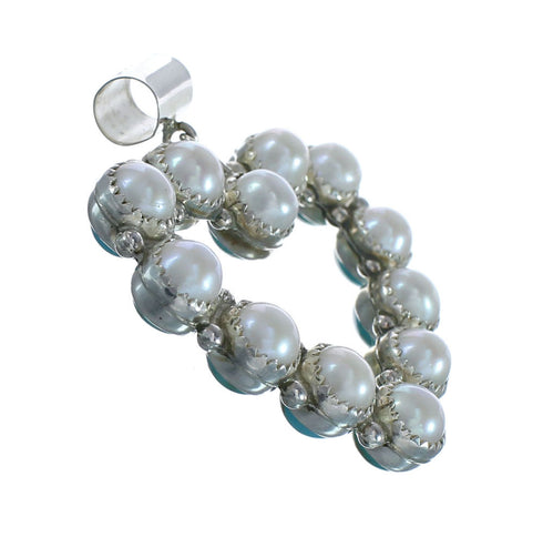 Native American Turquoise And Mother of Pearl Reversible Heart Pendant AX128815