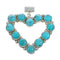 Native American Turquoise And Mother of Pearl Reversible Heart Pendant AX128823