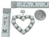 Native American Turquoise And Mother of Pearl Reversible Heart Pendant AX128823