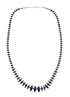 Hematite Genuine Sterling Silver Southwest Bead Necklace JX128473