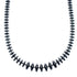 Hematite Genuine Sterling Silver Southwest Bead Necklace JX128477