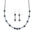Genuine Sterling Silver Southwest Hematite Bead Necklace Set JX128500