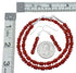 Genuine Sterling Silver Southwest Coral Bead Necklace Set JX128498