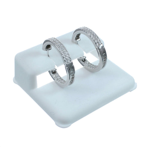 Cubic Zirconia Genuine Sterling Silver Earrings JX128583