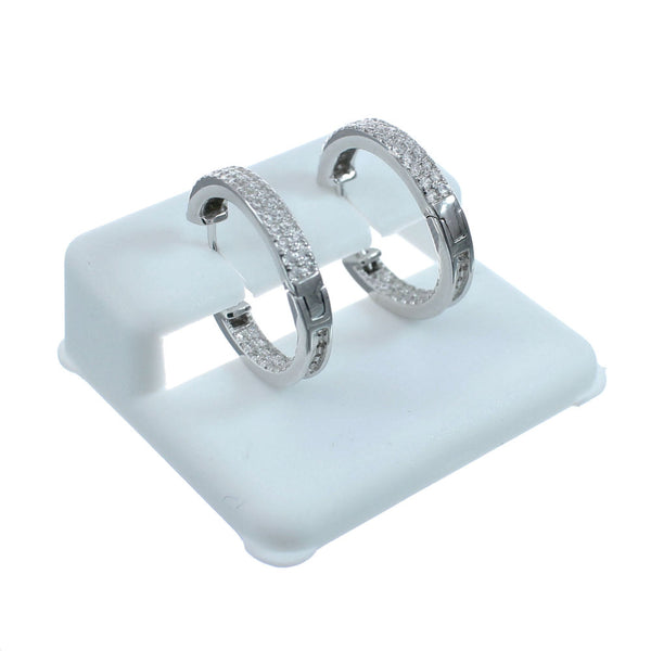 Cubic Zirconia Genuine Sterling Silver Earrings JX128583