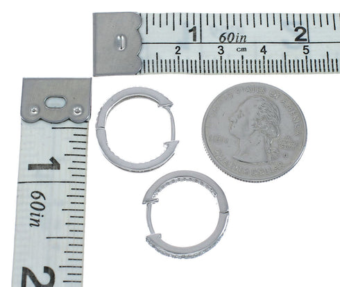 Cubic Zirconia Genuine Sterling Silver Earrings JX128583