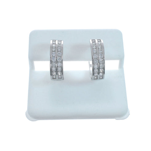 Cubic Zirconia Genuine Sterling Silver Earrings JX128585