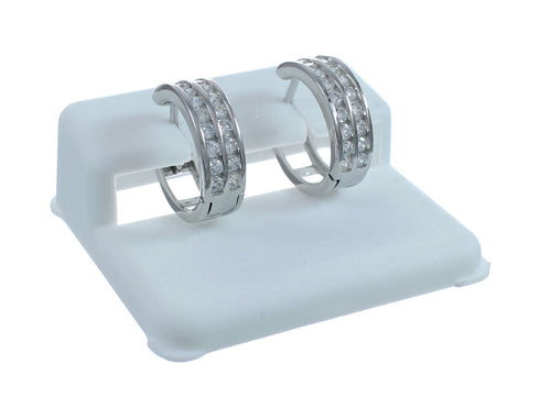 Cubic Zirconia Genuine Sterling Silver Earrings JX128585