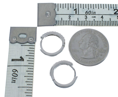 Cubic Zirconia Genuine Sterling Silver Earrings JX128571