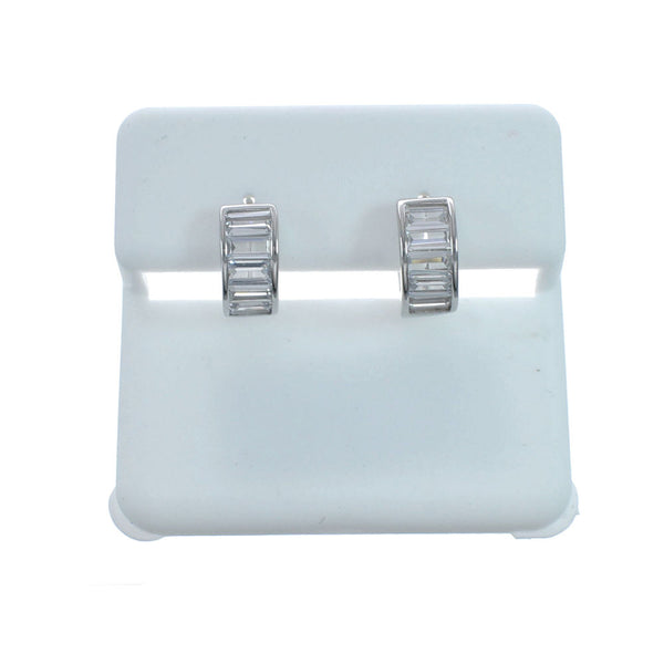 Cubic Zirconia Genuine Sterling Silver Earrings JX128580
